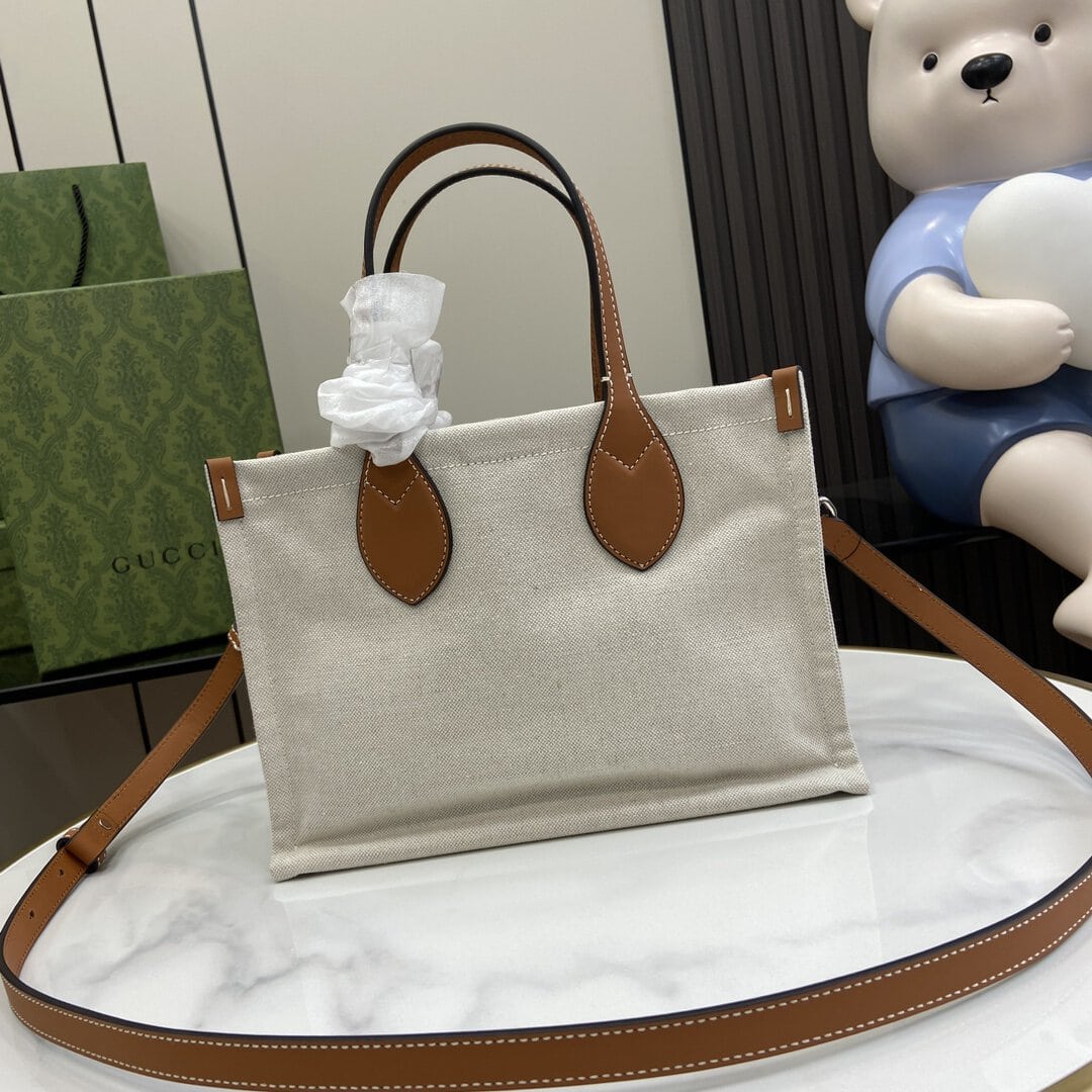 [1:1] G*G Mini Tote Print Bag - Brown - MYCUTIETHING